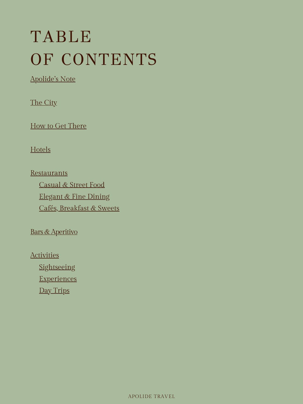 A sample page from the Palermo guide