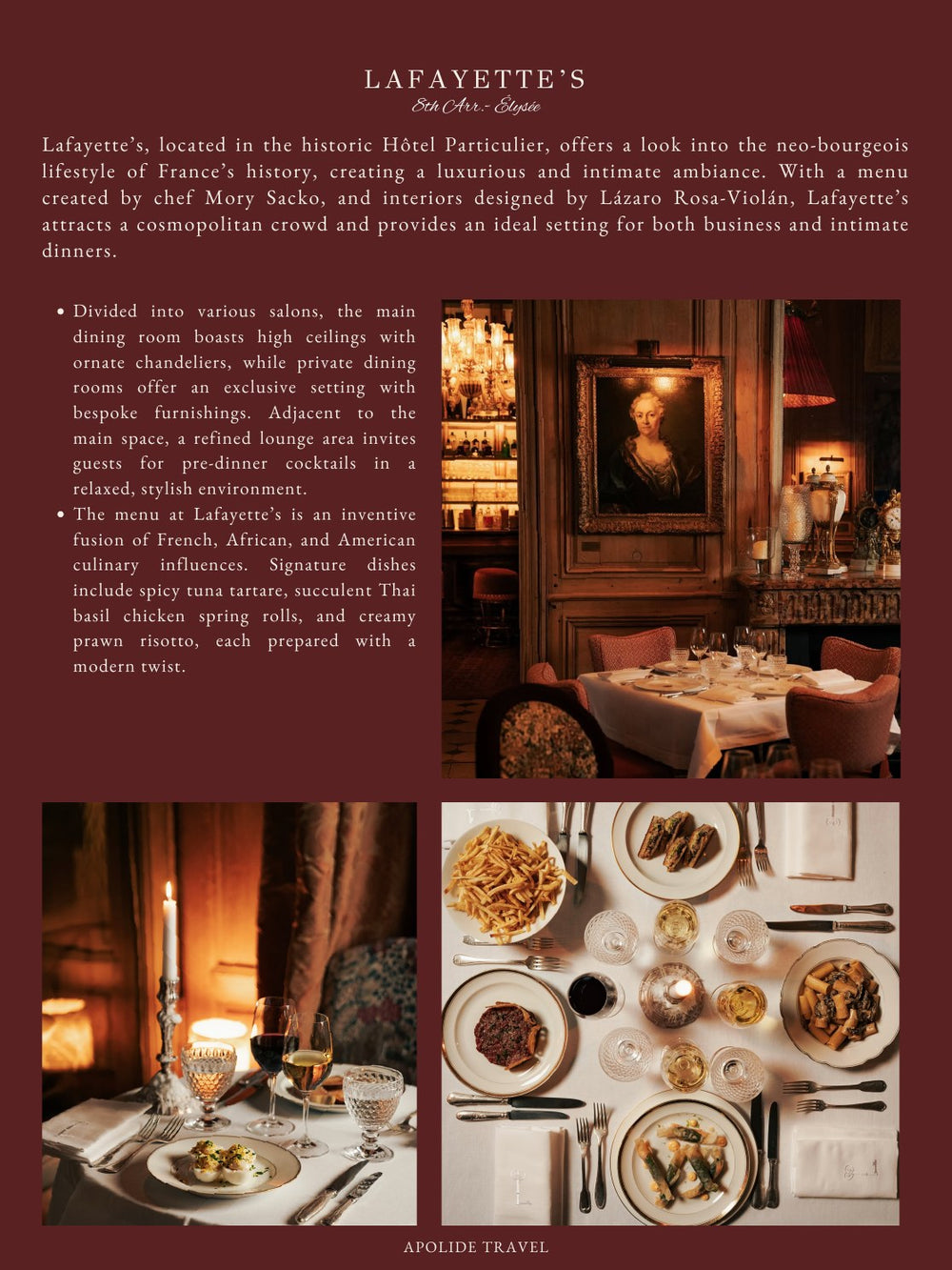 A sample page from the Paris guide