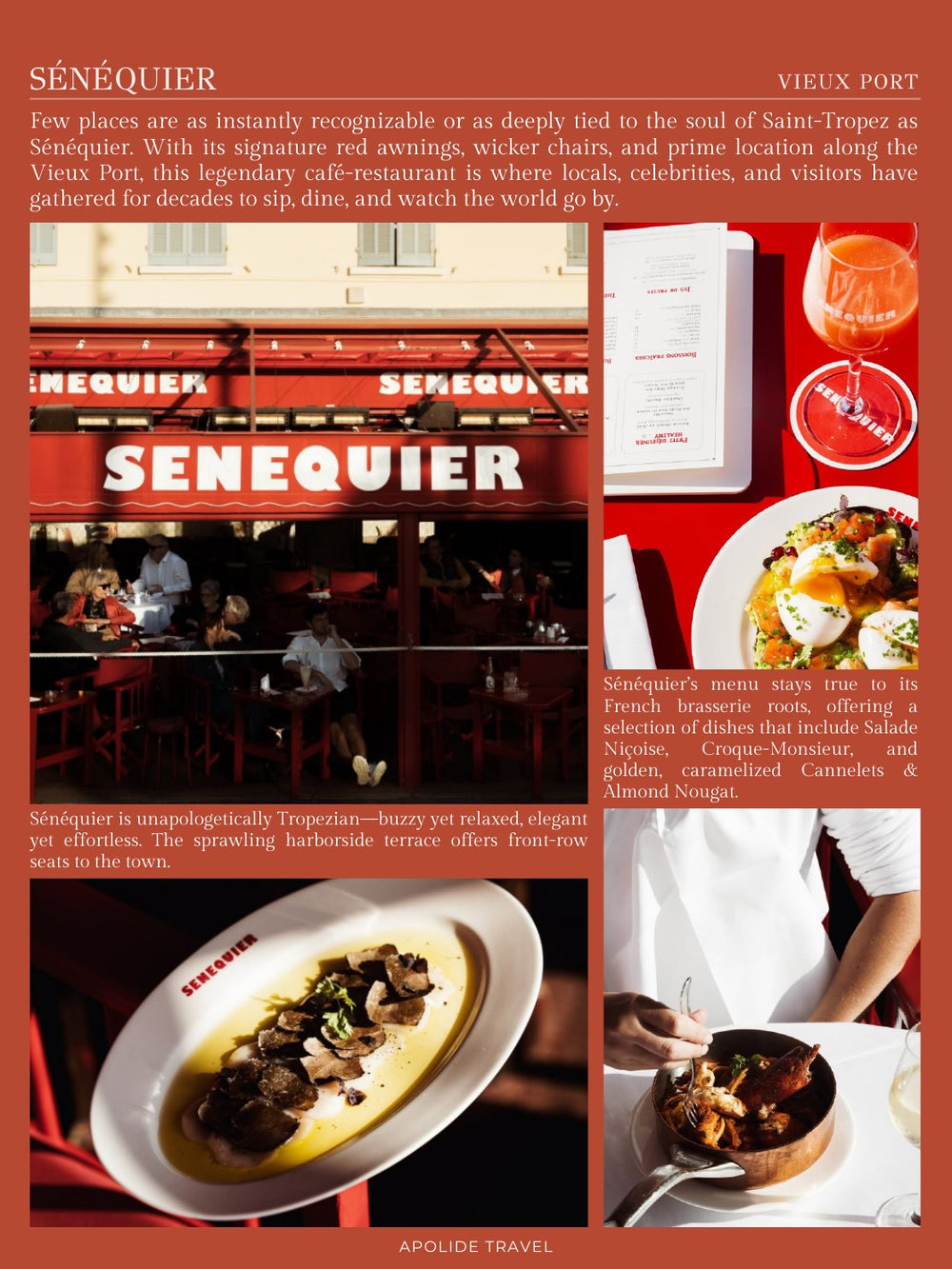 A sample page from the Saint Tropez guide