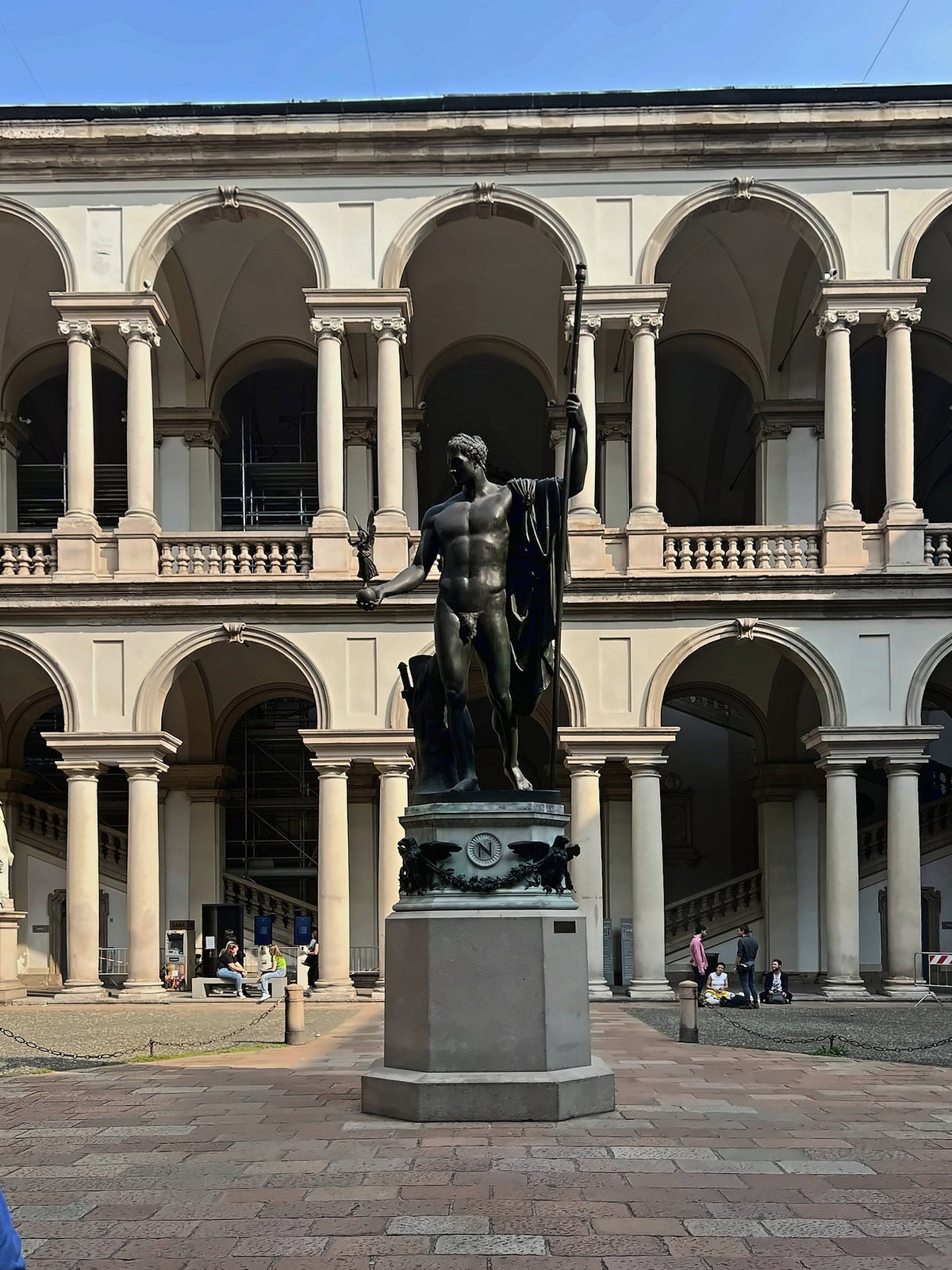 A palazzo courtyard in Brera, Milan