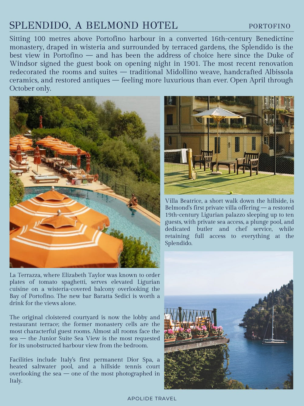 A sample page from the Portofino guide